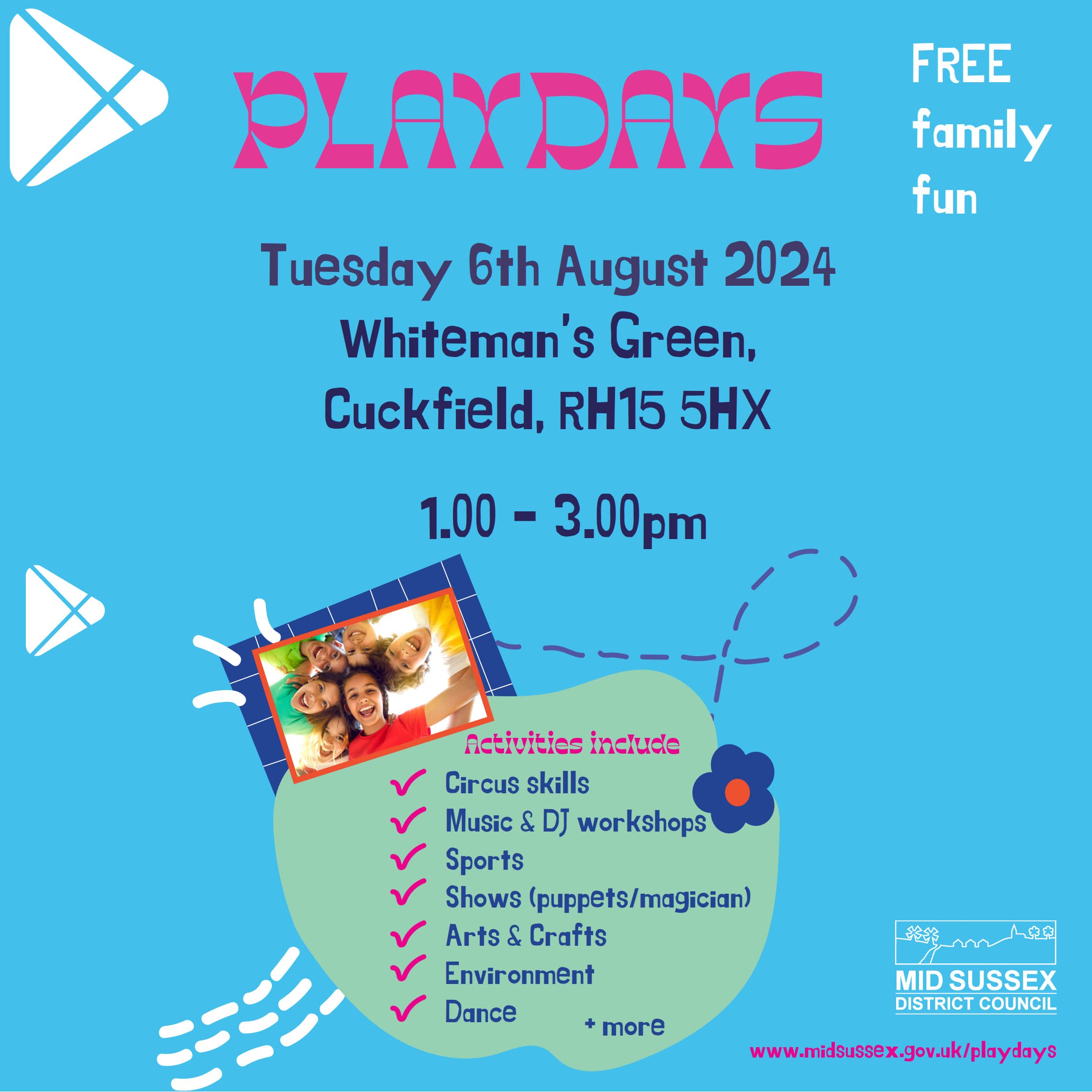 Playdays On Tour Cuckfield 6Th August 2024