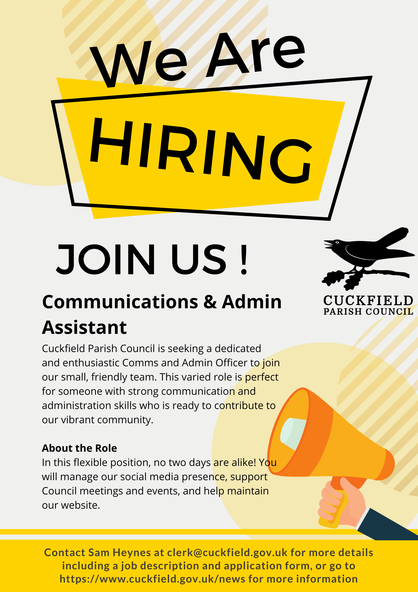 Admin Comms Officer Vacancy